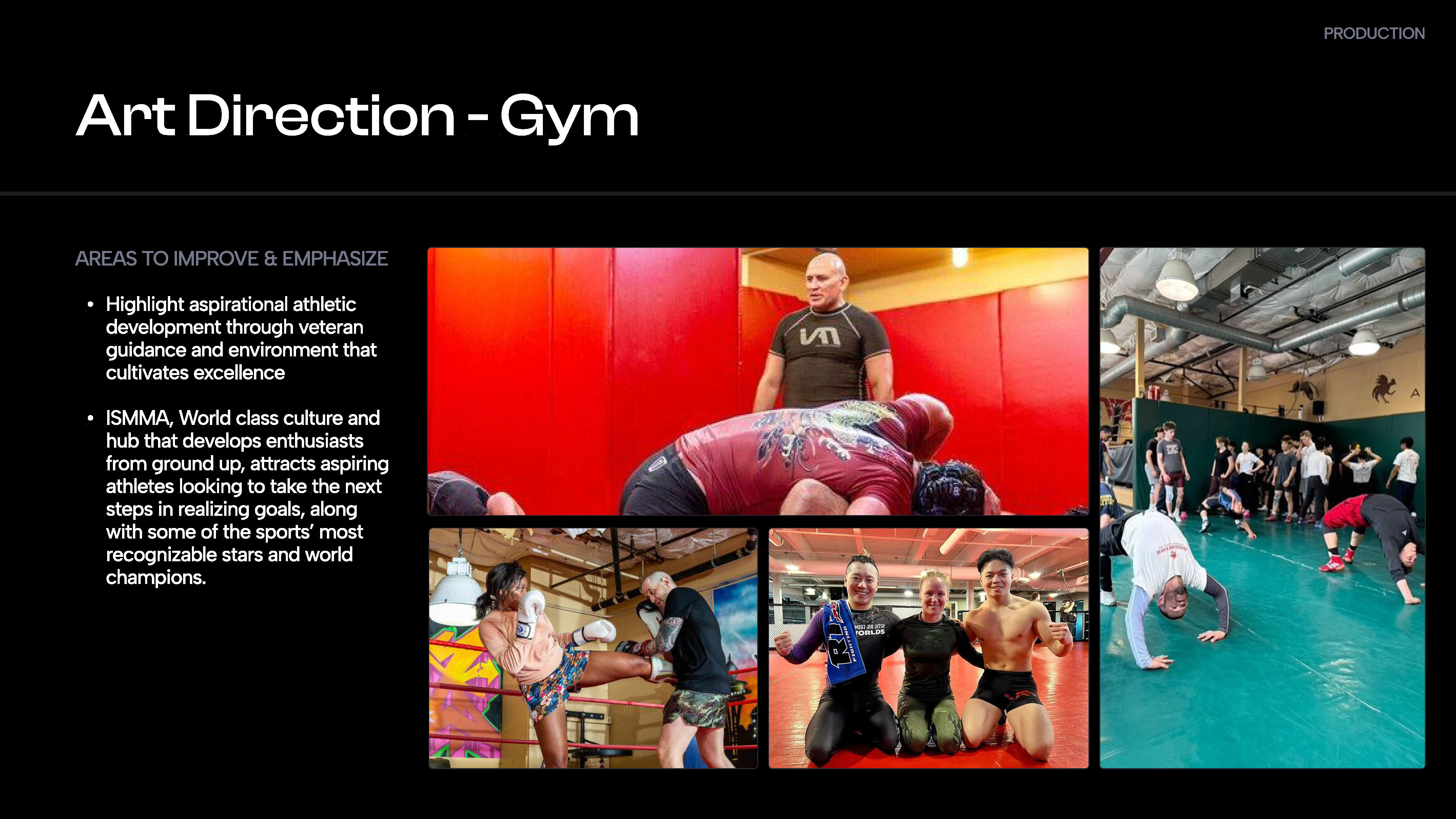 Project brief page — gym thesis